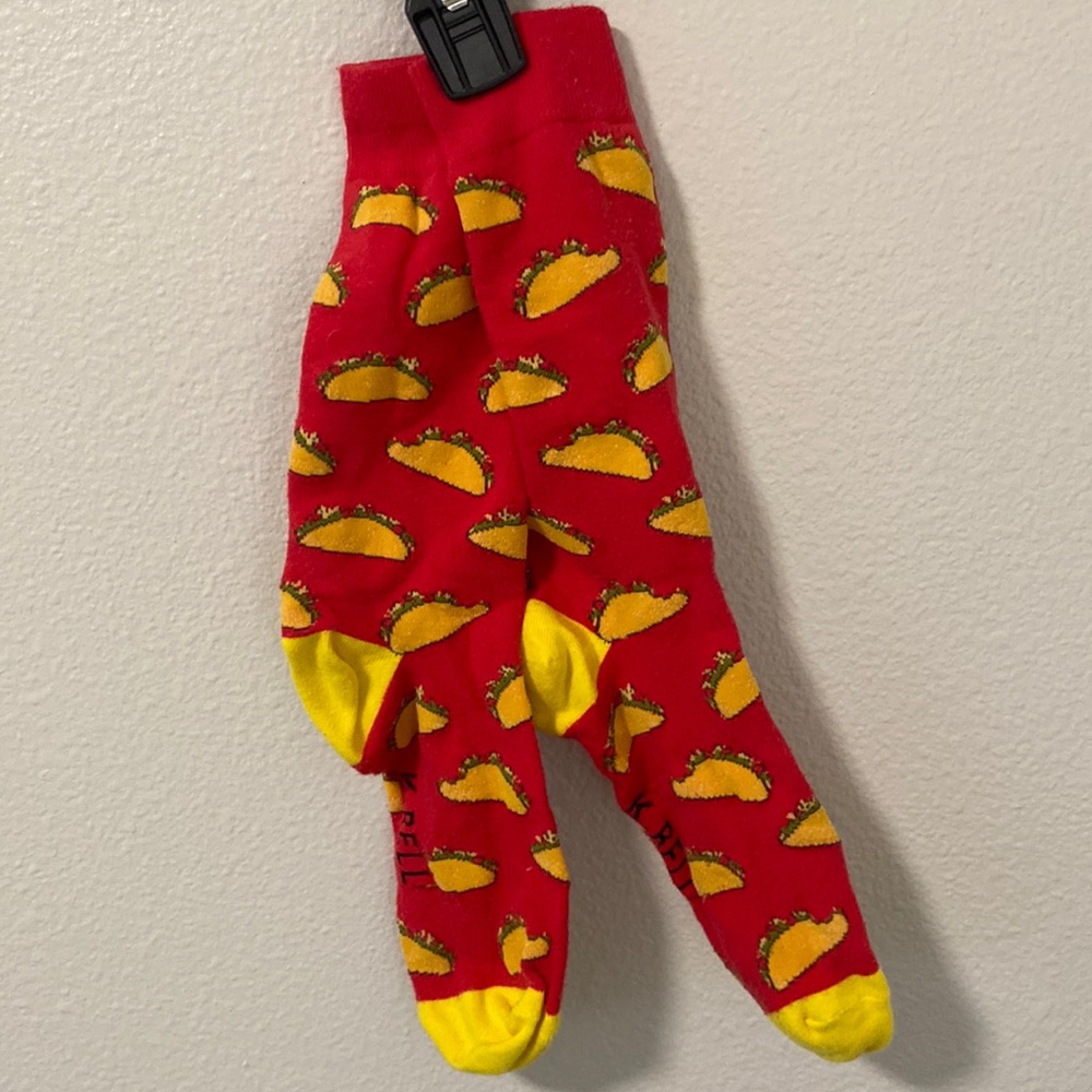 Red Taco Socks by K.Bell